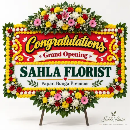 Papan Bunga Ucapan Selamat Sampit