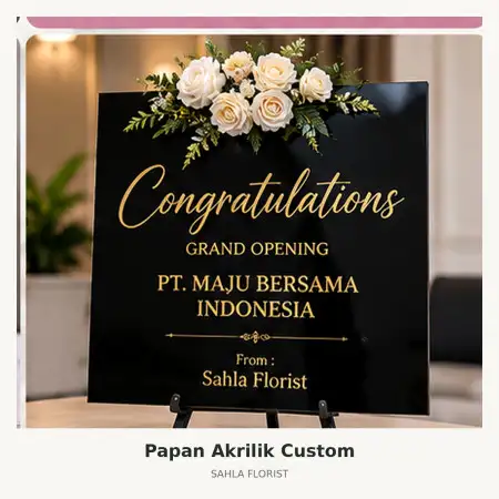 Papan Bunga Akrilik Sampit